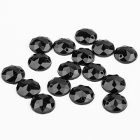 Стразы пришивные пластиковые Круг 11 мм 1# черный (1000 шт)